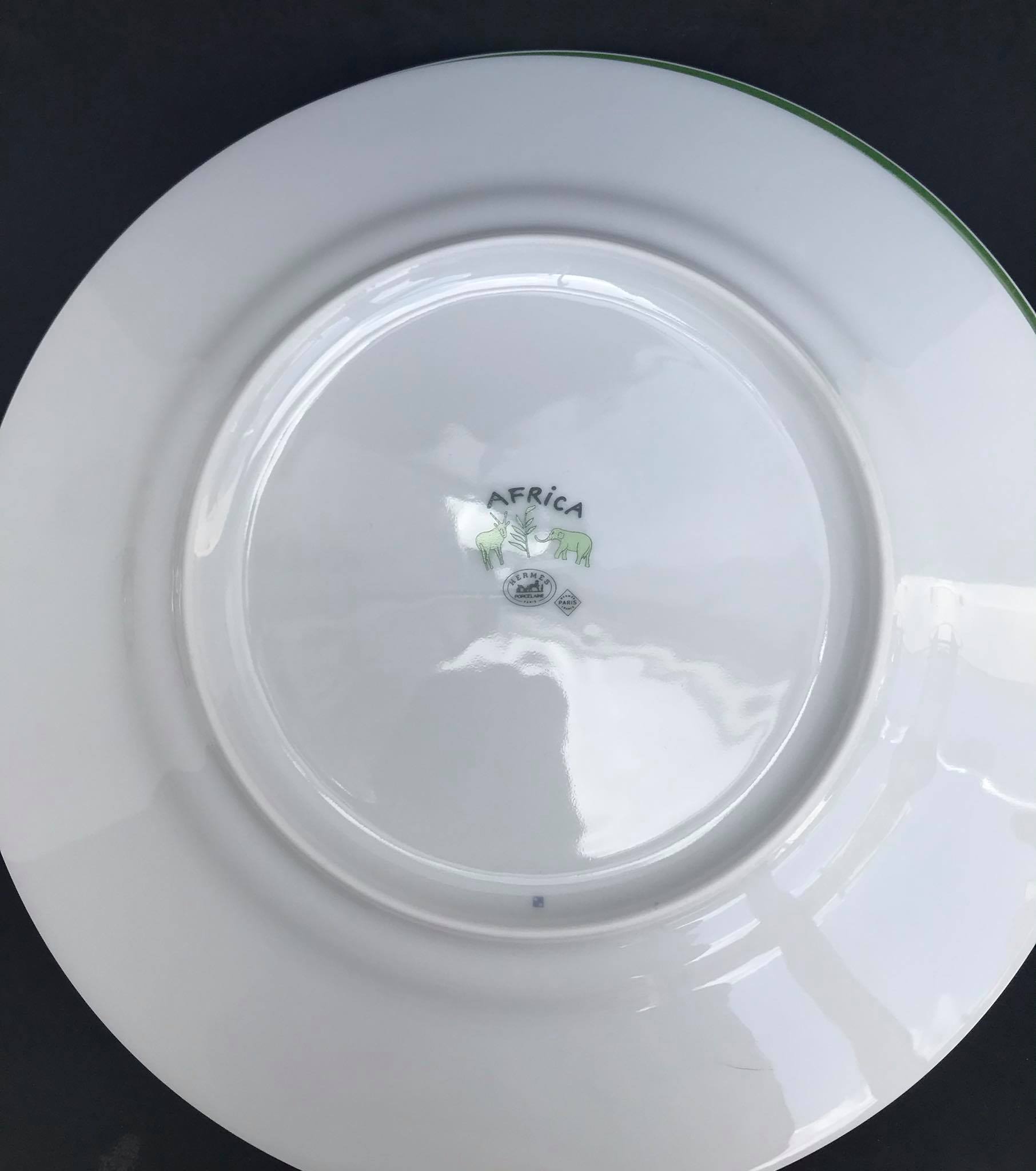 Hermes Africa green plates