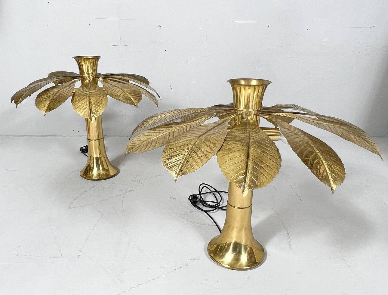 Carlo Giorgi. 2 sculptural lamps/table lamps by Carlo Giorgi for Bottega Gadda, model: Ippocastano, Italy, 1970s.