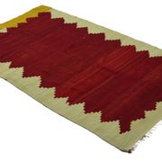 Vintage Minimalist Turkish Kilim Rug 133x213 cm Handmade Wool