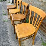 Suite de Chaises de Bistrot en Bois
