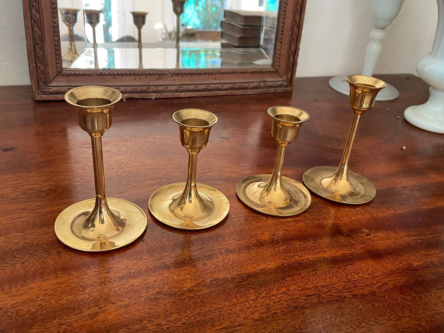 Set of vintage Scandinavian candlesticks