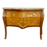 Chest of drawers Frying pan with floral decoration Louis XV style
