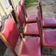 6 chaises anciennes bordeaux