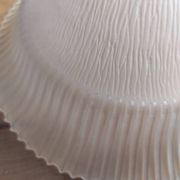 Bicolour glass bowl-shaped lampshade
