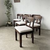 Set of 6 brutalist chairs from the 1940s