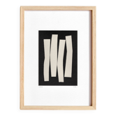 Abstract painting on paper signed eawy