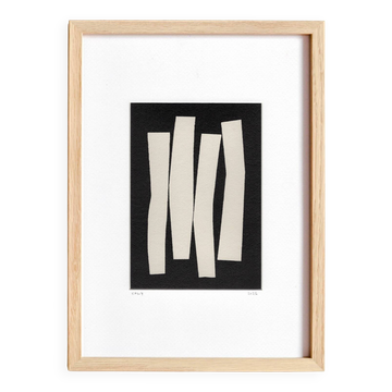 Peinture abstraite sur papier signée eawy