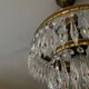 Lustre cascade de pampilles en cristal et laiton