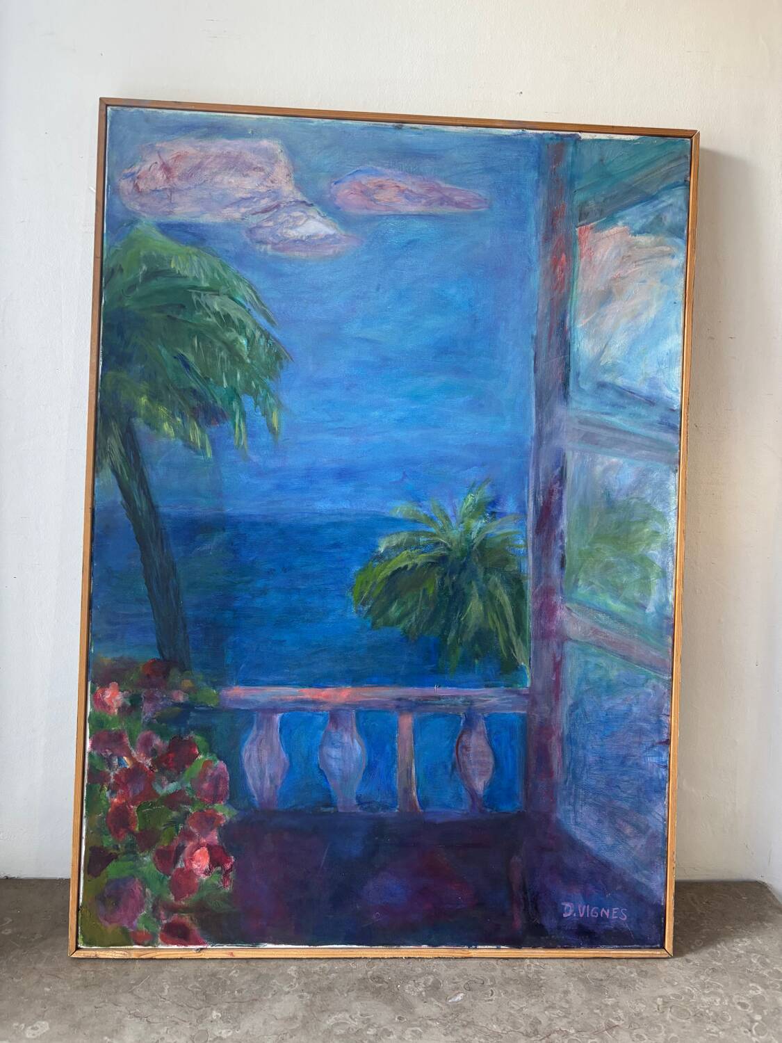 Window on the sea signed