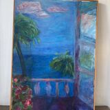 Window on the sea signed