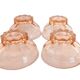 Set of 4 antique pink glass bowls