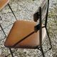 Pair of metal and imitation leather chairs 1950