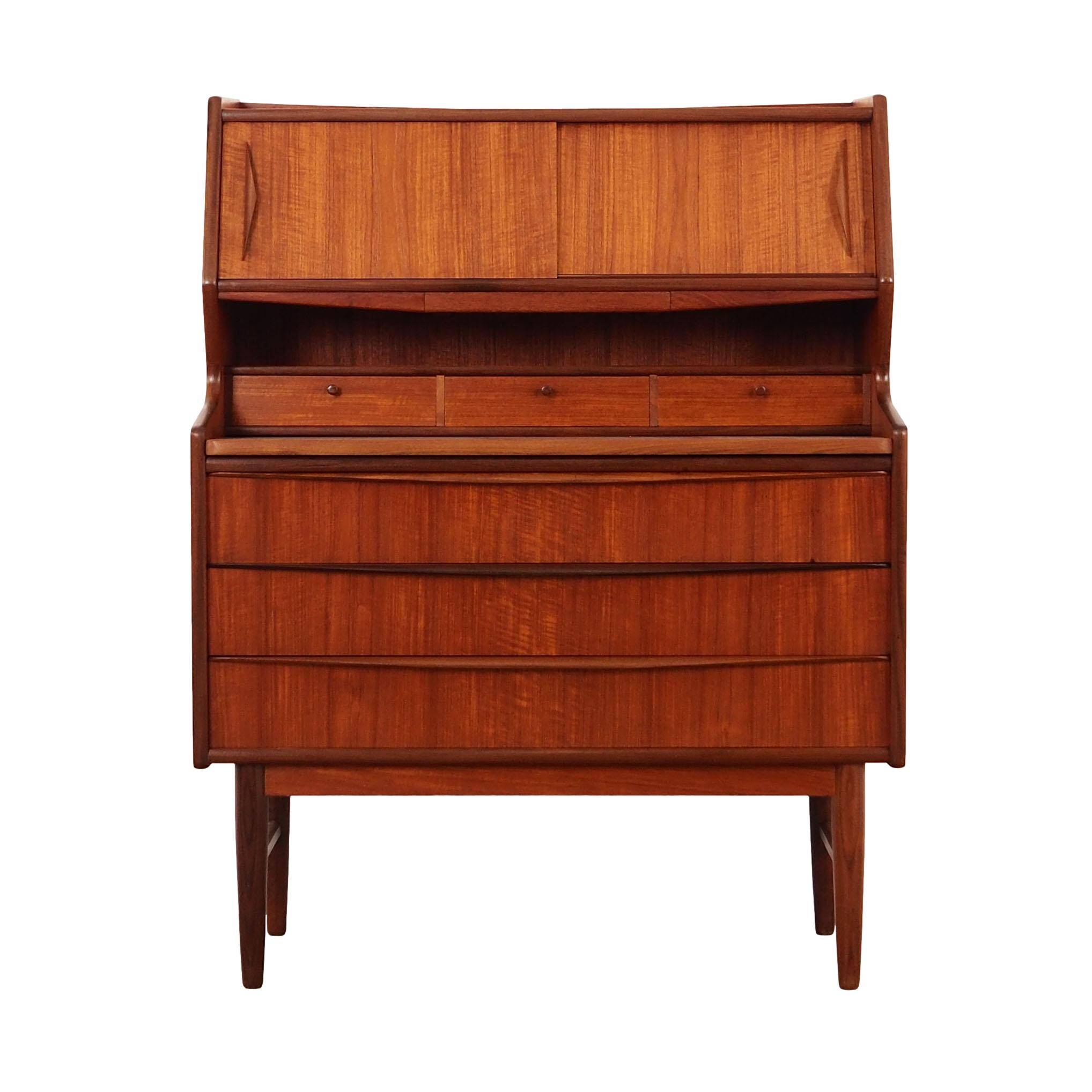 Teak secretary, Danish design, 1970s, production: Denmark