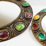 Murano "Creaciones Gobesso" Mirrors In Style of Line Vautrin