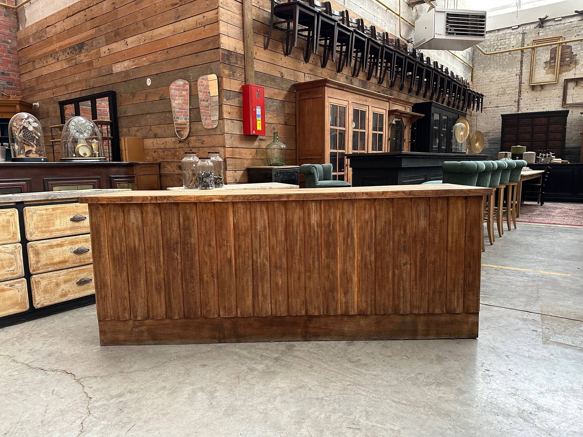 Art Deco counter in solid oak