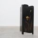 Art Nouveau Black Lacquered Two-Panel Screen with Hand-Painted Irises, Fran