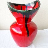 Red ceramic vase from Vallauris