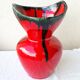 Vase rouge en céramique Vallauris