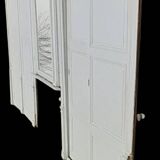 Boiserie XIX° 2x2 portes miroir Louis Philippe H2,46m L4,5m