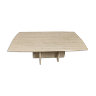 1980s travertine coffee table