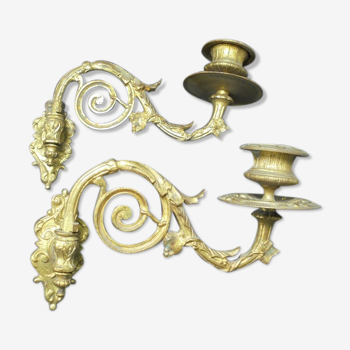 Pair of wall candle holders
