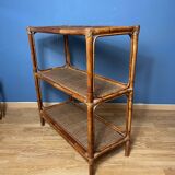 Vintage natural rattan shelf