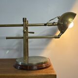 Adjustable brass desk lamp 1940s France