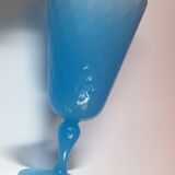 Opaline, pied douche calice, ciboire, hauteur 23,5 cm