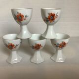 Five ancient cockerry orange and gray flowers foot polygon