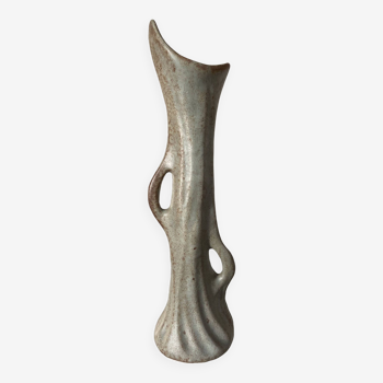 Vallauris gray vase with double handles design