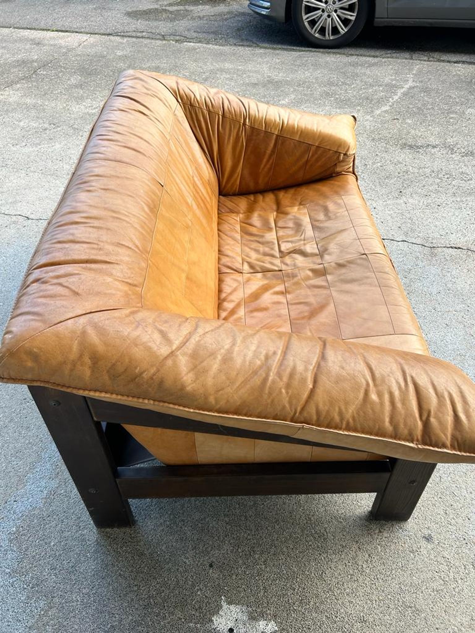 Vintage scandinavian sofa in bake