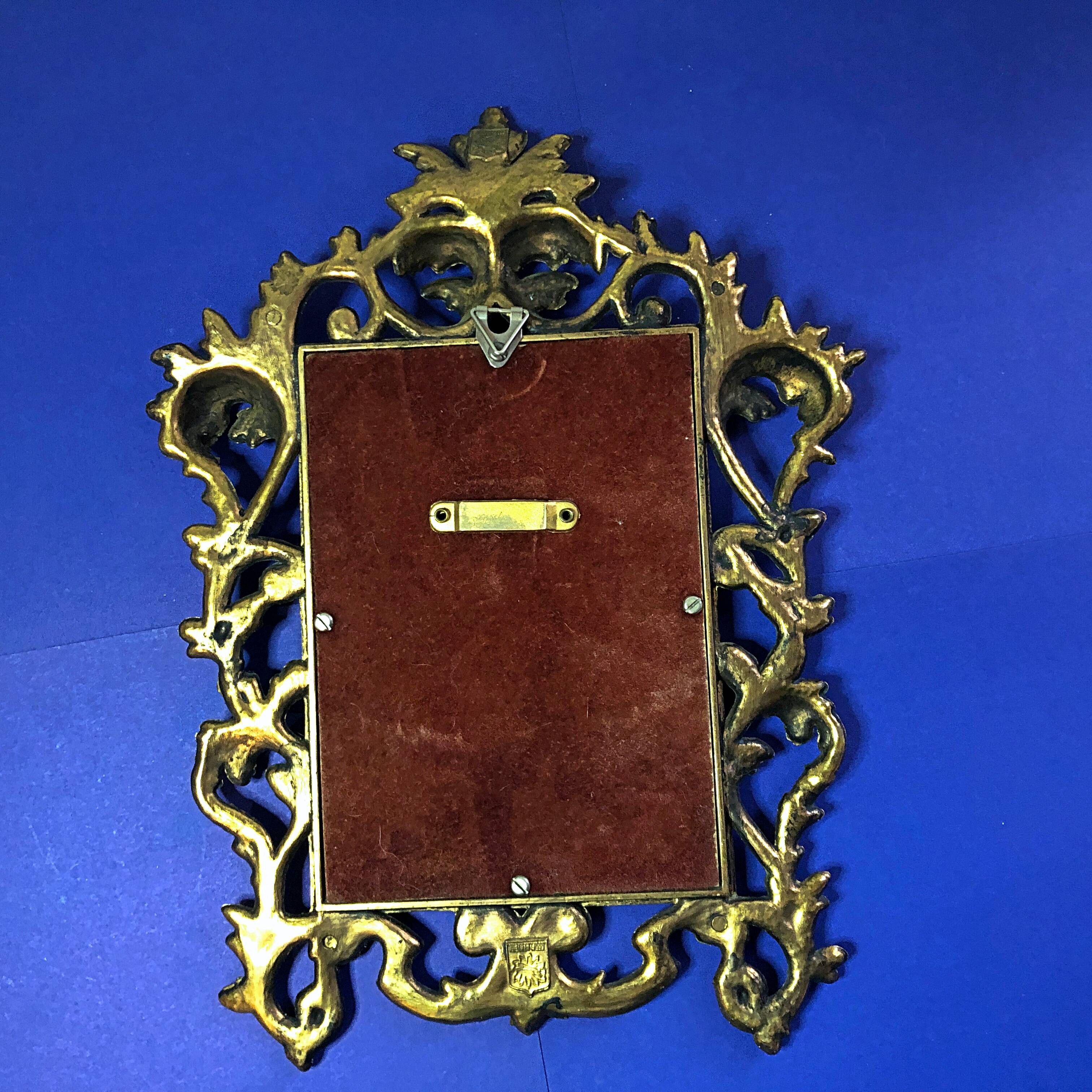 Small Rococo Baroque style mirror by Roberta Wood vintage 50/60