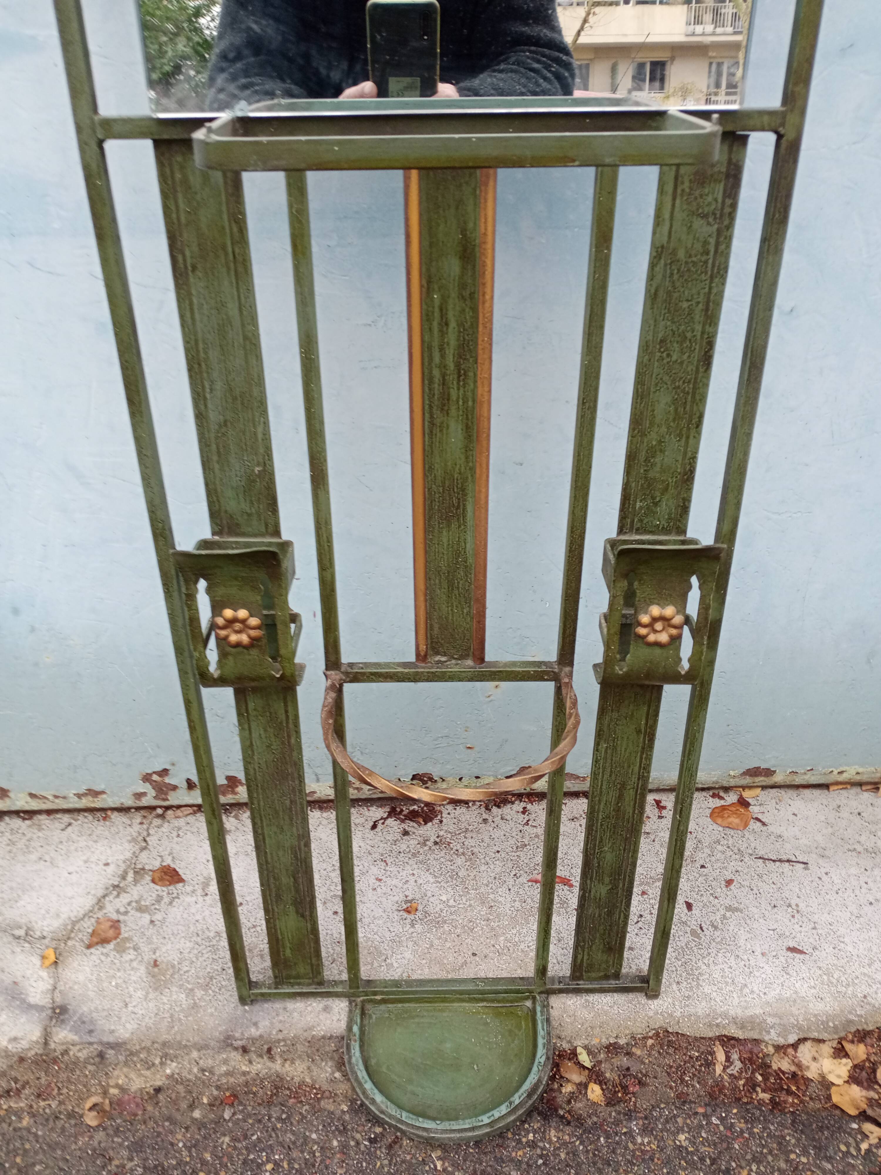 Cloakroom coat rack iron forge