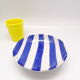 Blue and white ceramic soup plate