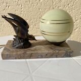 Vintage bird art deco lamp