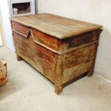 Very large old wooden chest