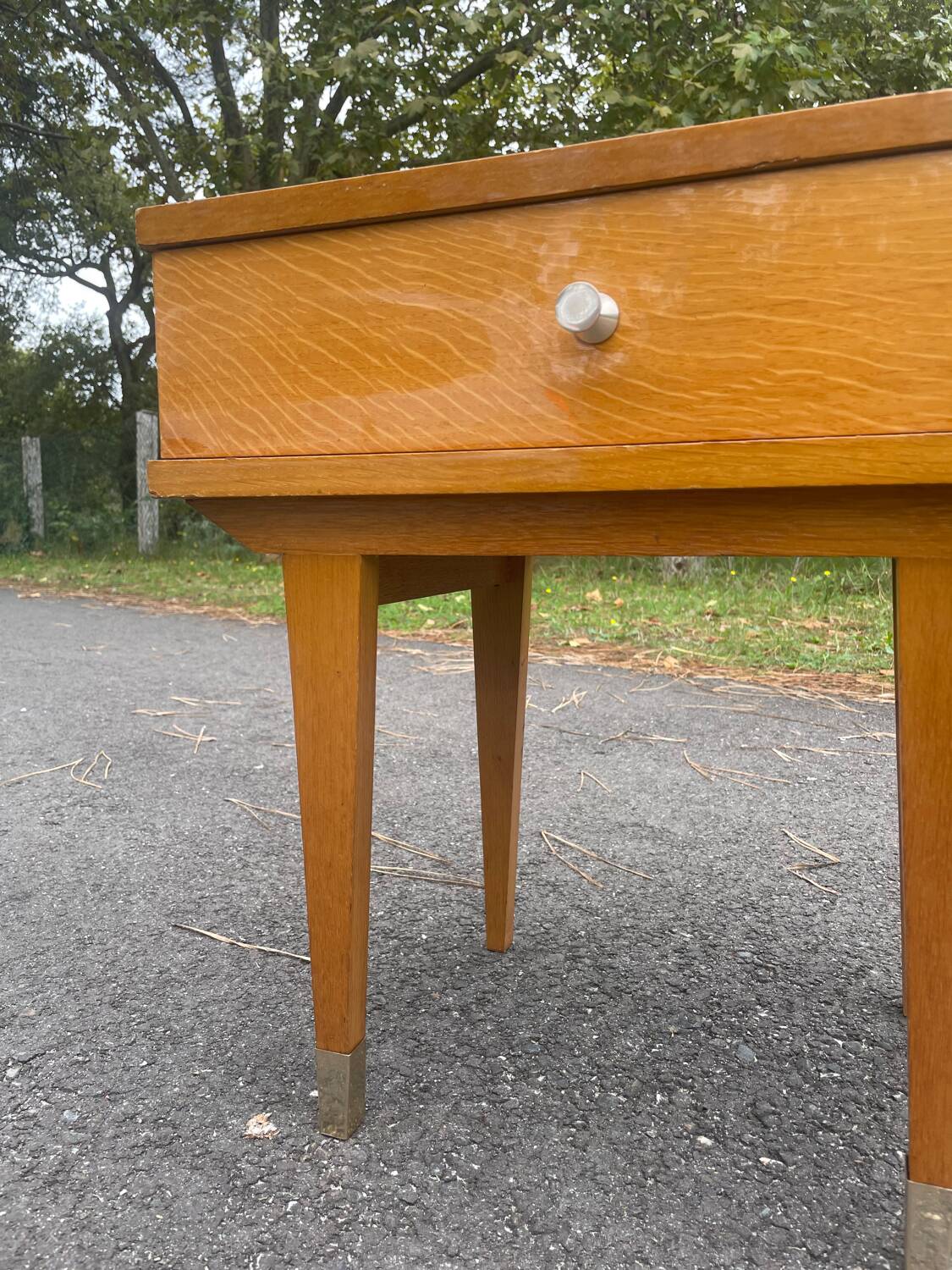 Bedside table with compass feet, 1960s