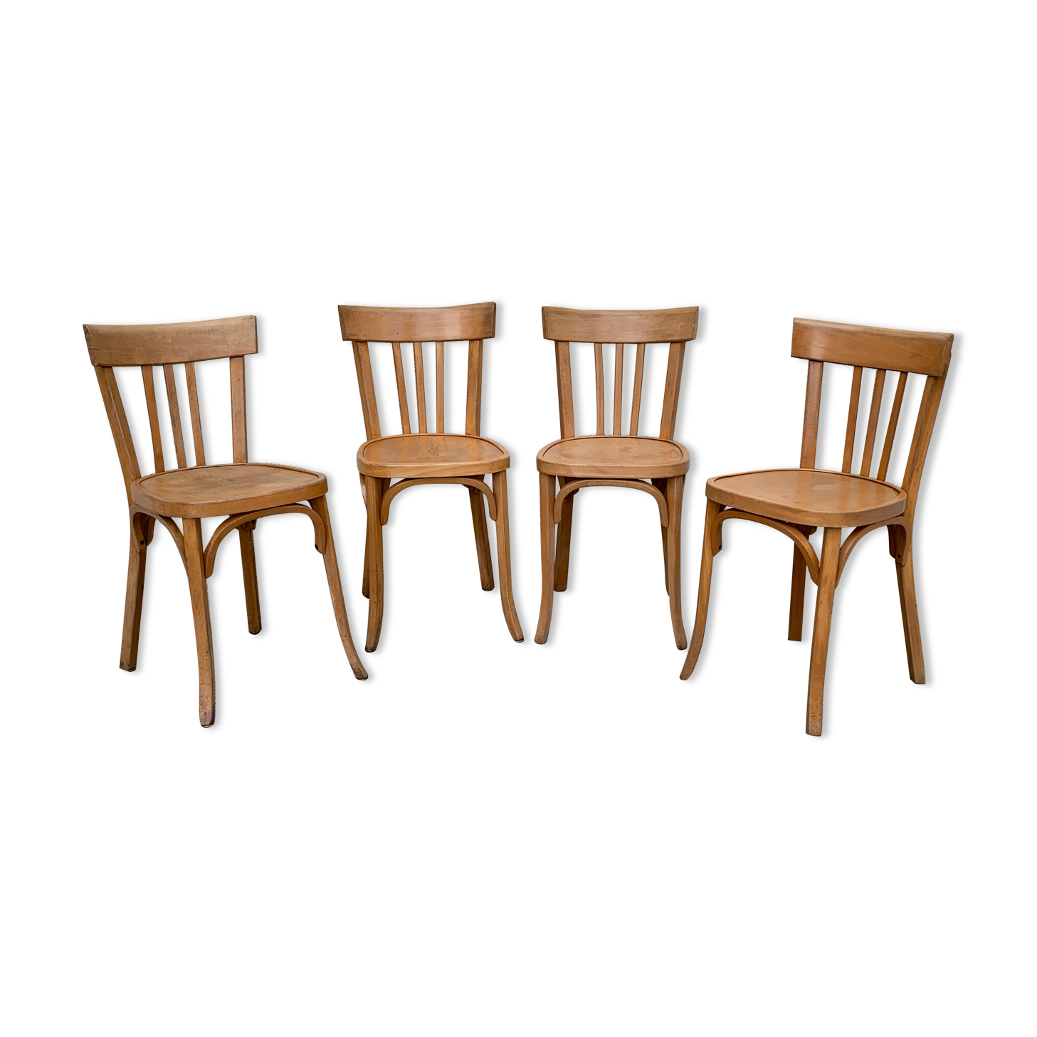 Suite of 4 chairs bistro Baumann 1967