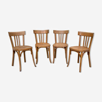 Suite of 4 chairs bistro Baumann 1967