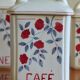 Lot of 6 porcelain spice jar