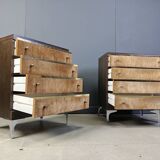 Paire de commodes italiennes vintage, années 1970