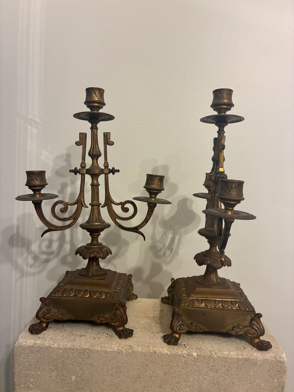 Pair of candelabra, 19th century candlesticks