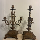 Pair of candelabra, 19th century candlesticks