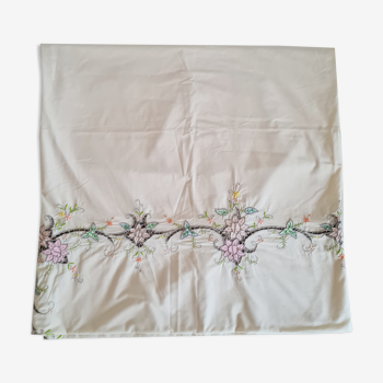 Antique embroidered tablecloth 254x166