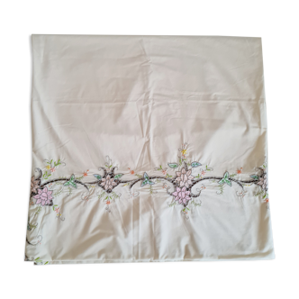 Antique embroidered tablecloth 254x166