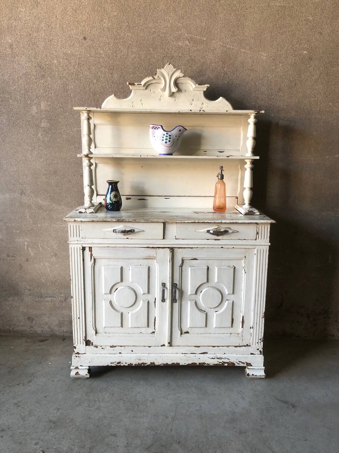 Old patinated dresser buffet