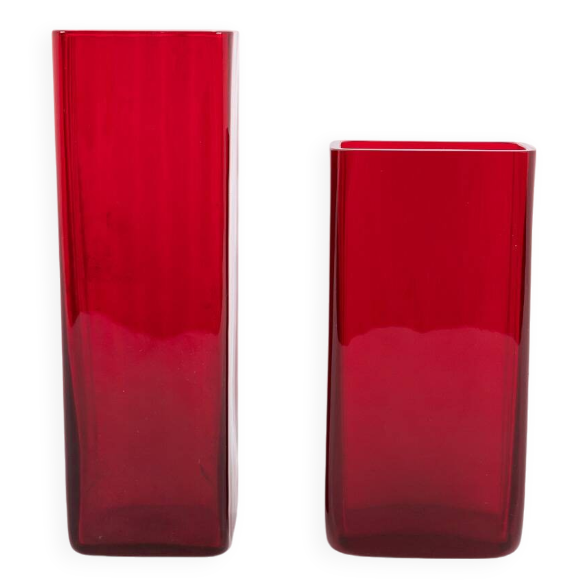 Pair of Scandinavian design vases from Monica Bratt for Reijmyre, Sweden 1950’s