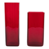 Pair of Scandinavian design vases from Monica Bratt for Reijmyre, Sweden 1950’s