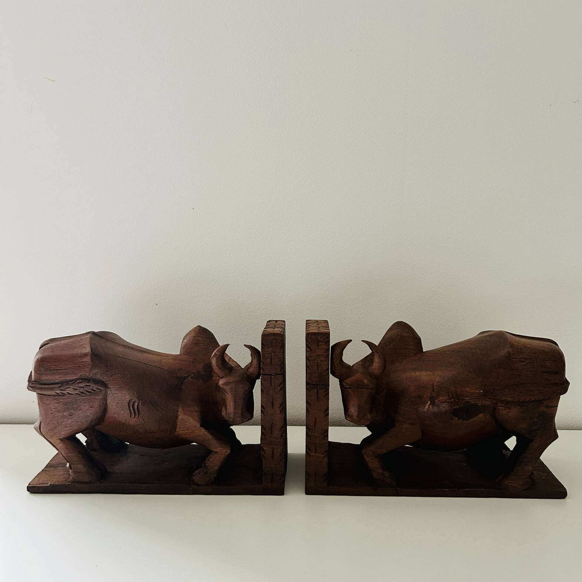 Pair of Scandinavian teak bookends
