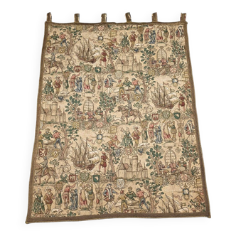 Tapisserie murale vintage Rosel à décor médiéval, années 1950